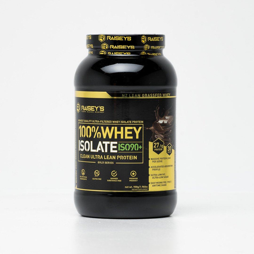 Raisey's ISO90+ Whey Isolate.